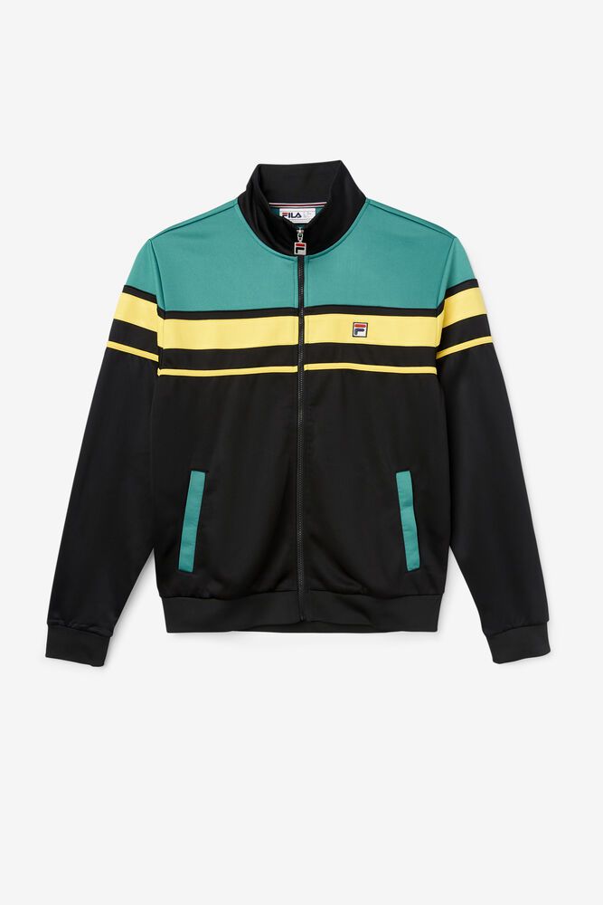 Fila Jacket Mens Black - Gordon - Philippines 8546731-ZC